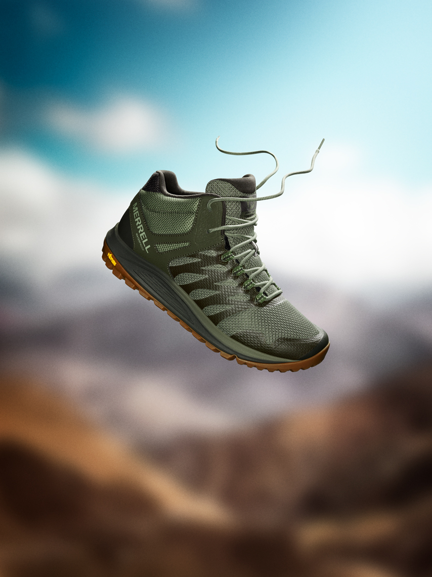 Merrell Footwear Image Retouching and Background Composite