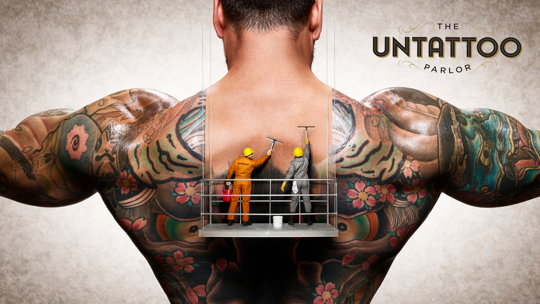 Untattoo Parlor Image Composite, Effects and Retouching